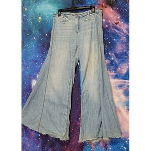 Free People Extra Wide Leg Flare Jeans